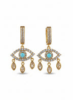 Aurora Eye Drop Earrings drop earrings on clean white background, product flat lay, ZARIÉ fine jewellery RAYONNE collection