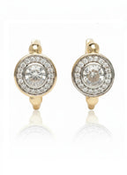 Giola Halo Hoops hoop earrings on clean white background, product flat lay, ZARIÉ fine jewellery LUMIÈRE collection