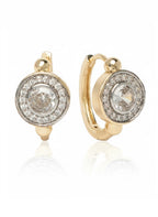 Giola Halo Hoops hoop earrings on clean white background, product flat lay, ZARIÉ fine jewellery LUMIÈRE collection