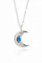 Lunar Crest Necklace — Silver fine chain necklace silver-tone on clean white background, product flat lay, ZARIÉ fine jewellery ÉLORA collection
