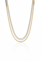 Lustre Classic Necklace fine chain necklace on clean white background, product flat lay, ZARIÉ fine jewellery HARMONIE collection