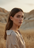 Mini Cluster Nose Stud — Silver stud earrings silver-tone lifestyle shot worn on model against neutral background, ZARIÉ fine jewellery ÉLORA collection