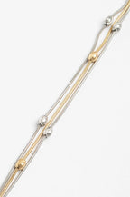 Multi-Strand Bead Bracelet delicate bracelet on clean white background, product flat lay, ZARIÉ fine jewellery HARMONIE collection