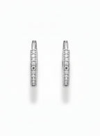 Pavé Accent Mini Earrings open band ring with pavé stone setting on clean white background, product flat lay, ZARIÉ fine jewellery ÉLORA collection