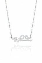 Perched Birds Necklace — Silver fine chain necklace silver-tone on clean white background, product flat lay, ZARIÉ fine jewellery ÉLORA collection