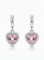 Pink Heart Pavé Earrings – Statement open band ring with pavé stone setting on clean white background, product flat lay, ZARIÉ fine jewellery AMOURÉ collection