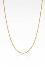 Ripple Chain Necklace fine chain necklace on clean white background, product flat lay, ZARIÉ fine jewellery SÉRÉNITÉ collection