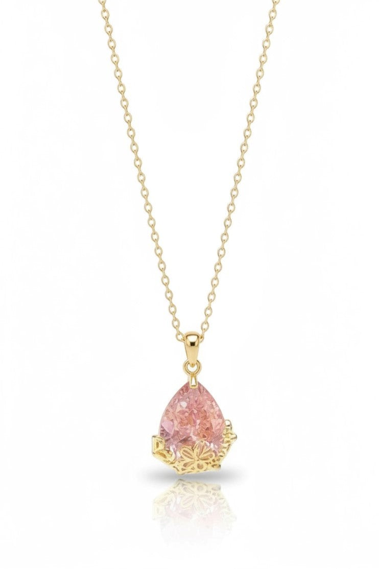 Rosée Drop Necklace drop earrings on clean white background, product flat lay, ZARIÉ fine jewellery RAYONNE collection