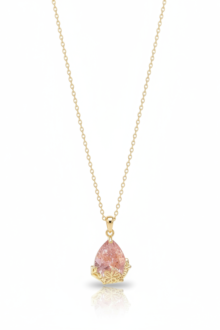 Rosée Drop Necklace drop earrings on clean white background, product flat lay, ZARIÉ fine jewellery RAYONNE collection
