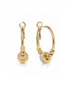 Silhouette Charm Hoop Earrings hoop earrings on clean white background, product flat lay, ZARIÉ fine jewellery LUMIÈRE collection