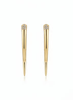 Slim Horn Drop Earrings drop earrings on clean white background, product flat lay, ZARIÉ fine jewellery LUMIÈRE collection