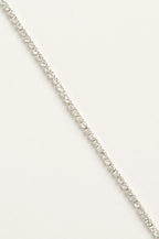 Slim Pavé Line Bracelet delicate bracelet with pavé stone setting on clean white background, product flat lay, ZARIÉ fine jewellery ÉLORA collection