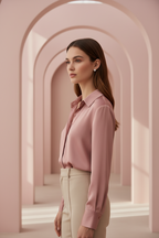 Star Halo Stud Earrings – Classic stud earrings lifestyle shot worn on model against neutral background, ZARIÉ fine jewellery ÉLORA collection