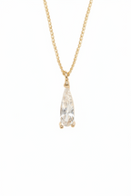 Élan Drop Necklace drop earrings on clean white background, product flat lay, ZARIÉ fine jewellery LUMIÈRE collection