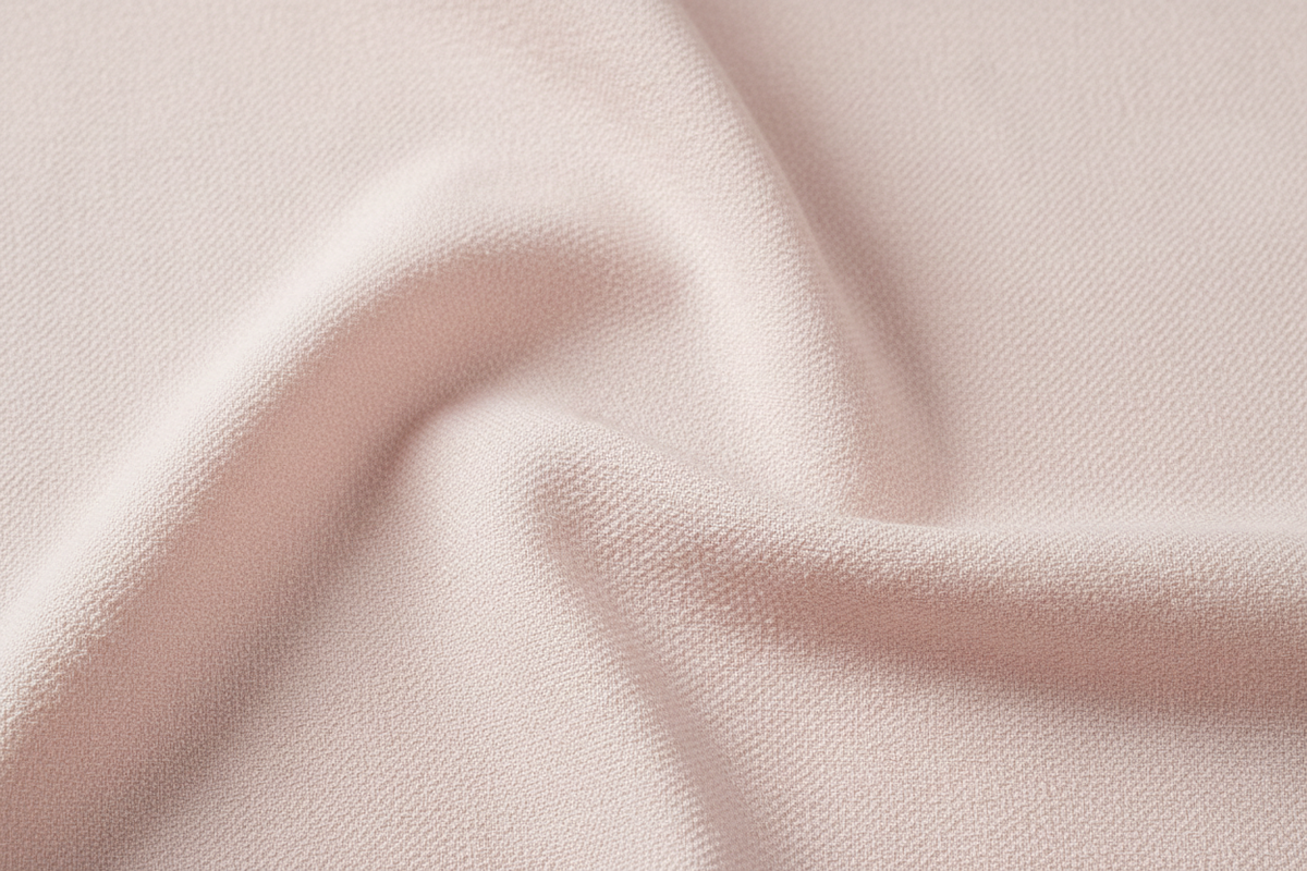 Close-up of soft pink fabric with folds